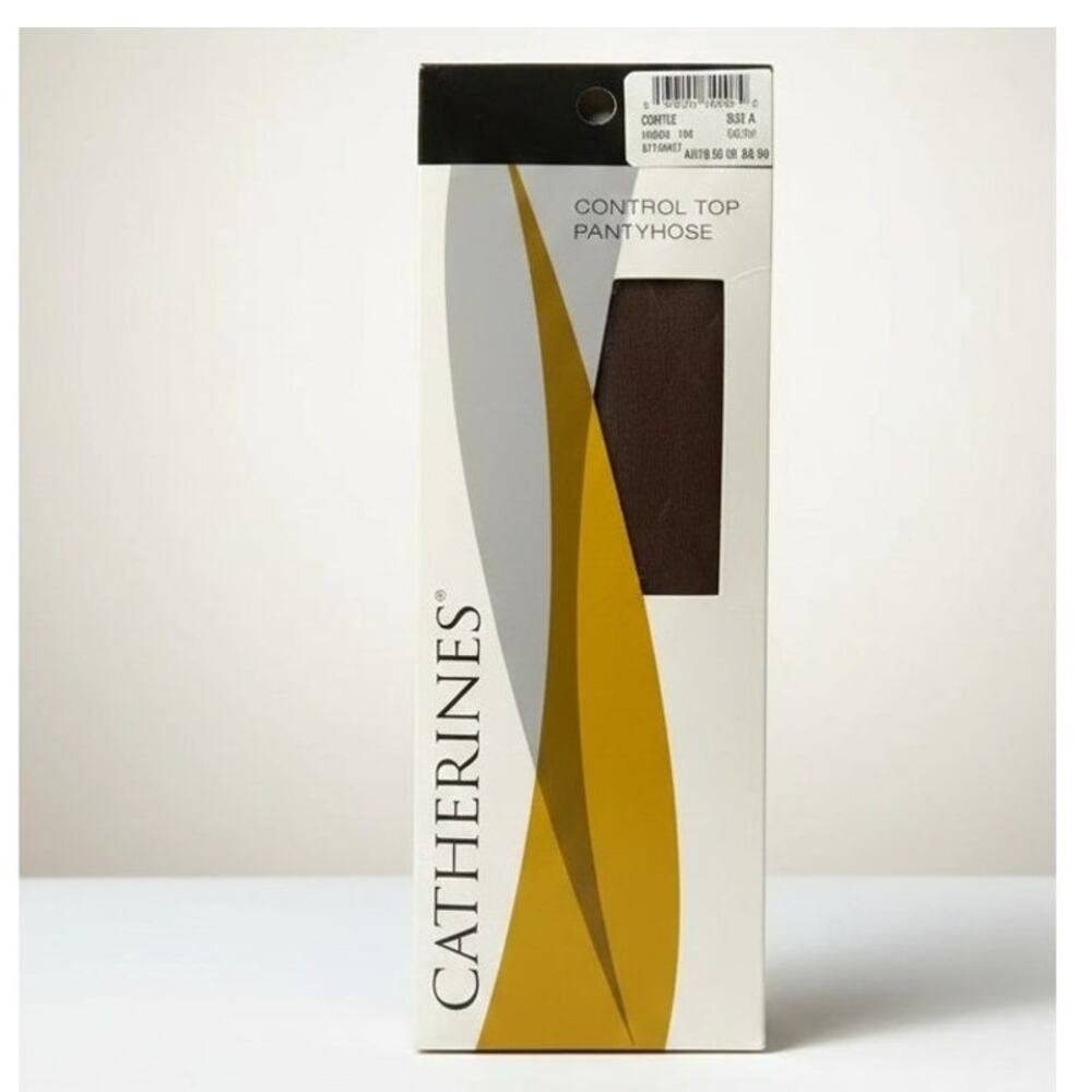 Catherines Control Top Pantyhose Size A Coffee NEW NIP